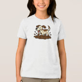 Hond die in de modder speelt Tri-Blend shirt (Voorkant)