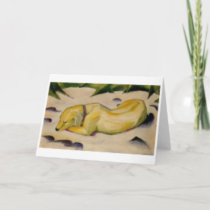 Hond die in de Sneeuw liggen - Franz Marc Kaart