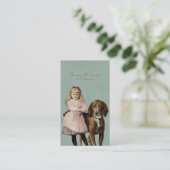  hond die met de luis loopt visitekaartje (Staand voorkant)