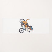Hond die op de fiets rijdt yogamat (Voorkant (horizontaal))