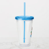 Hond die op Pasen eieren ligt Acryl Drinkbeker (Rechts)