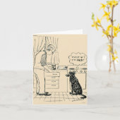 Hond die Ouder worden Kaart (Gele Bloem)