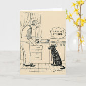 Hond die Ouder worden Kaart (Gele Bloem)