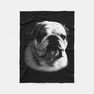 Hond die sigaret rookt, grappig bulldogontwerp fleece deken