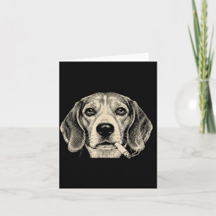 Hond die sigaret rookt Grappige Beagle Meme Kaart