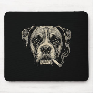Hond die sigaret rookt Grappige Boxer Hond Meme Muismat