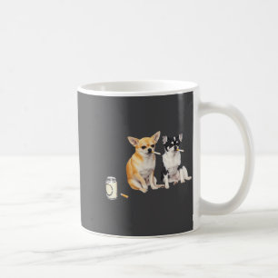 Hond die sigaret rookt Grappige Chihuahua Meme Koffiemok