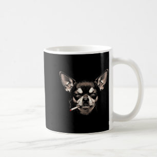 Hond die sigaret rookt Grappige Chihuahua Meme Man Koffiemok