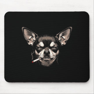 Hond die sigaret rookt Grappige Chihuahua Meme Man Muismat