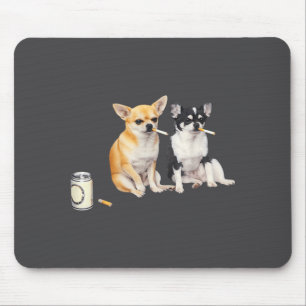Hond die sigaret rookt Grappige Chihuahua Meme Muismat