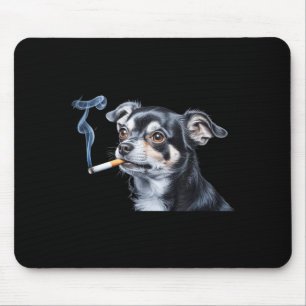 Hond die sigaret rookt grappige chihuahua meme  muismat