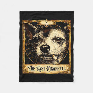 Hond die sigaret rookt grappige chihuahua meme tar fleece deken