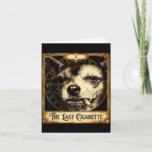 Hond die sigaret rookt grappige chihuahua meme tar kaart