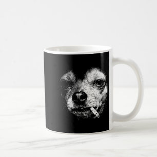 Hond die sigaret rookt Grappige Chihuahua Meme Vin Koffiemok
