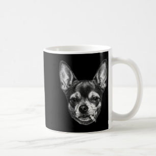 Hond die sigaret rookt Grappige Chihuahua Meme Vin Koffiemok