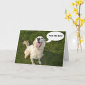 Hond die Templete spreken Kaart (Gele Bloem)