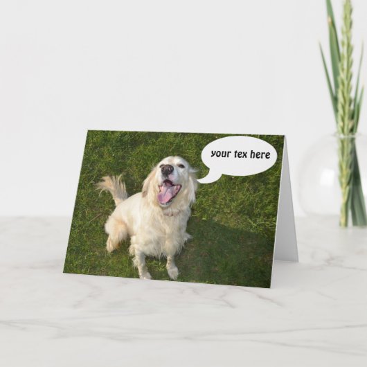 Hond die Templete spreken Kaart (Voorkant)