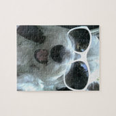 hond die zonnebril draagt legpuzzel (Horizontaal)