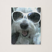 hond die zonnebril draagt legpuzzel (Verticaal)