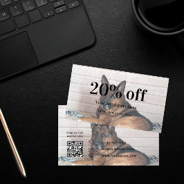 Hond dier aangepaste foto qr code bedrijf kortingskaartje