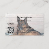 Hond dier aangepaste foto qr code bedrijf kortingskaartje (Achterkant)