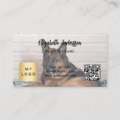 Hond dier foto qr code bedrijf logo klantenkaartje (Achterkant)