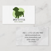 Hond Dier Pet Logo Veterinaire Kliniek Pet Sitter Visitekaartje (Voorkant / Achterkant)