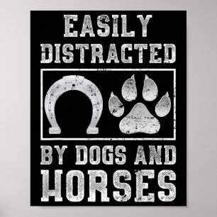 Hond Dierenvriend Paardrijden Paardrijder Gift Poster