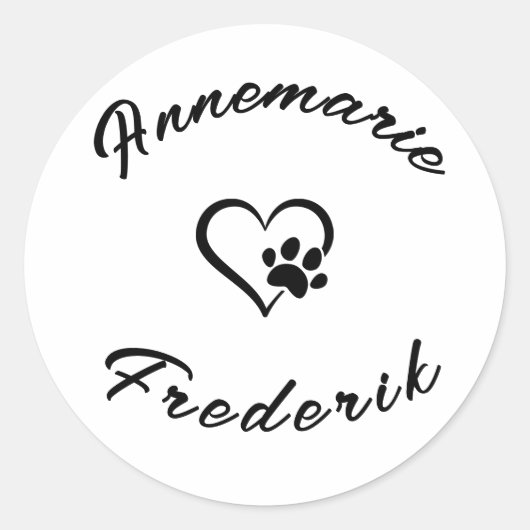 Hond Dierenvriend Ronde Sticker (Voorkant)