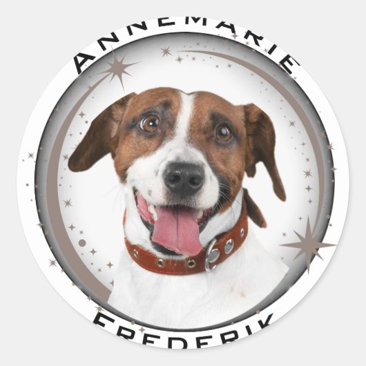 Hond Dierenvriend Ronde Sticker (Voorkant)
