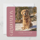 Hond Diploma Uitnodigingskaarten Roze Goud (Voorkant)