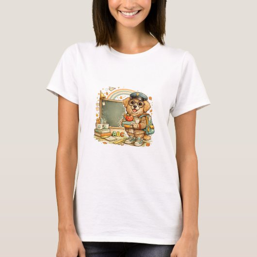 Hond Docent Shirt | Terug naar School T-shirt (Voorkant)