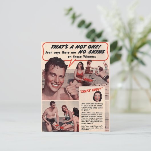 Hond Dog AD Briefkaart (Staand voorkant)