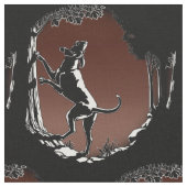 Hond Dog Art Fabric Hunting Dog Pattern Stof (Close Up)