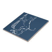 Hond Dog Art keramische speelgoedjager Tegeltje (Zijkant)