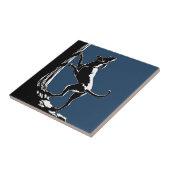 Hond Dog Art keramische speelgoedjager Tegeltje (Zijkant)