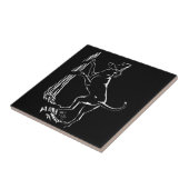 Hond Dog Art keramische speelgoedjager Tegeltje (Zijkant)