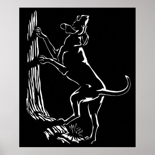 Hond Dog Art Poster Cool Hunting Dog Art Prints (Voorkant)