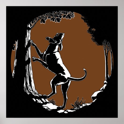 Hond Dog Art Poster Cool Hunting Dog Art Prints (Voorkant)