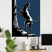 Hond Dog Art Poster Hunting Dog Art Prints Decor (Thuiskantoor)