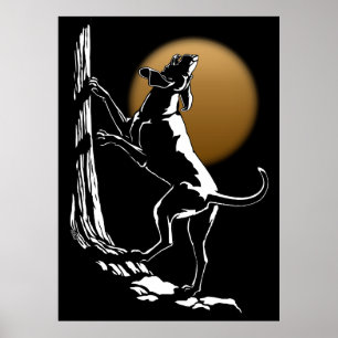 Hond Dog Art Poster Hunting Dog Art Prints Poster
