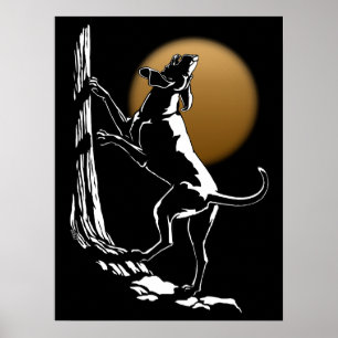Hond Dog Art Poster Hunting Dog Print Poster Sm