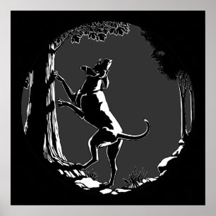 Hond Dog Art Poster Hunting Hondenliefhebber Print