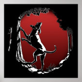 Hond Dog Art Poster Hunting Hondenliefhebber Print (Voorkant)