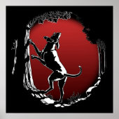 Hond Dog Art Poster Hunting Hondenliefhebber Print (Voorkant)