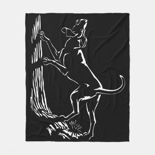 Hond Dog Blanket Coonhound Hunting Dog Blanket Fleece Deken (Voorkant)