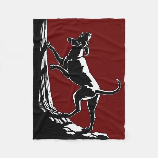 Hond Dog Blanket Hunting Dog Art Fleece Blankets (Voorkant)