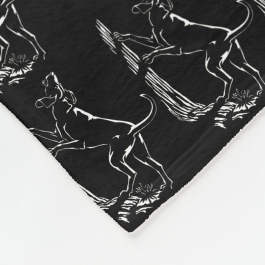 Hond Dog Blanket Hunting Dog Art Fleece Blankets Deken (Hoek)