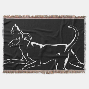 Hond Dog Blanket Hunting Dog Art Throw Blanket Deken