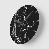 Hond Dog Clock Hunting Dog Art Wall Clock Ronde Klok (Hoek)
